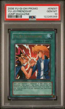 2006 YU-GI-OH! PROMO JUMP MAGAZINE #EN007 YU-JO FRIENDSHIP PSA 10 - Image 1