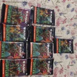 Magic: The Gathering Teenage Mutant Ninja Turtles Play Booster Pack Lot of 9 - Image 1