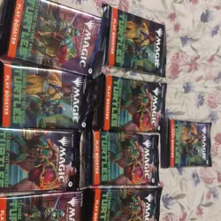 Magic: The Gathering Teenage Mutant Ninja Turtles Play Booster Pack Lot of 9 - Image 3
