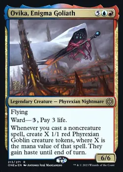 Ovika, Enigma Goliath - Foil - Prerelease Promo x1 NM Magic the Gathering 1x Pre - Image 1