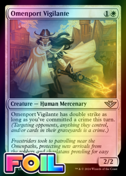 x1 Omenport Vigilante OTJ MTG 21 FOIL UNCOMMON M/NM 1x - Image 1