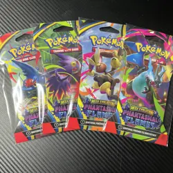 Pokemon Mega Evolution Phantasmal Flames Sleeved Booster 4-Pack Bundle Full Art - Image 1