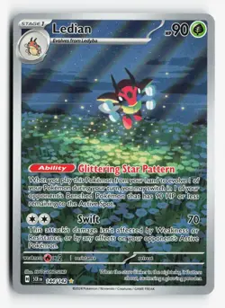 Ledian 144/142 SV07: Stellar Crown Pokemon TCG Illustration Rare Near Mint NM - Image 1