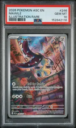 2026 POKEMON ASC EN-ASCENDED HEROES ILLUSTRATION RARE #246 MAWILE PSA 10 - Image 1