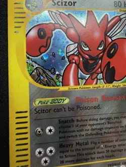2002 POKEMON SCIZOR H21 AQUAPOLIS HOLO RARE e-READER - NM - Image 2