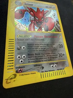 2002 POKEMON SCIZOR H21 AQUAPOLIS HOLO RARE e-READER - NM - Image 5