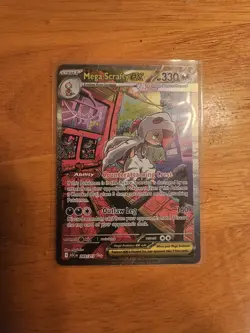 Pokemon Mega Scrafty EX Full Art Holo Rare 330 HP ASC 285/217 Card - Image 1