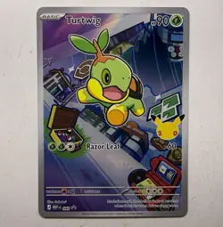 Pokemon Turtwig #040- First Partners Promo - Full Art Holo - Mint PACK FRESH - Image 1