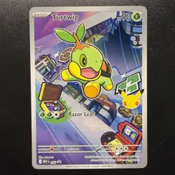 Pokemon Turtwig #040- First Partners Promo - Full Art Holo - Mint PACK FRESH - Image 2