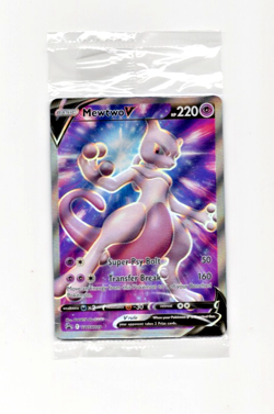 *Sealed* Pokemon Sword & Shield MEWTWO V SWSH229 Promo Holo Card MINT-NM - Image 1