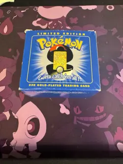 MEWTWO Burger King Pokemon 23K Gold Plated Card Sealed New 1999 Vintage Rare - Image 1