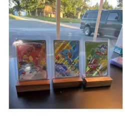 Pokemon TCG 2023 Holo Charmander Squirtle Bulbasaur Card Lot - 3 Cards - Image 1
