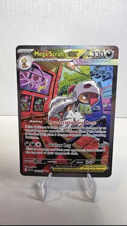 Mega Scrafty ex 285/217 Special Illustration Rare ME: Ascended Heroes Pokemon - Image 1