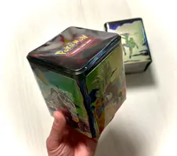 X2 Pokemon TCG: 2025 Stack Em High Tins. 6 Booster Packs, 4 Sticker sheets NEW - Image 3