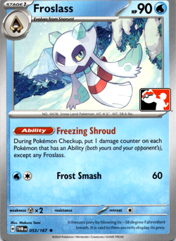 Play! Pokemon Prize Pack 6 Twilight Masquerade 053/167 Froslass - Image 1