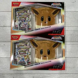2x Pokemon TCG Prismatic Evolutions Accessory Pouch Special Collection Sealed - Image 1