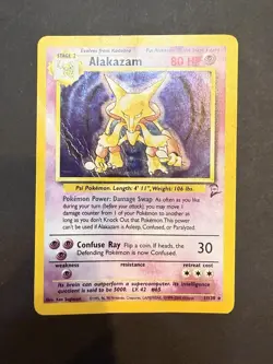 Alakazam Base set 2 Holo 1/130 Pokemon DM - Image 1