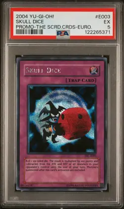 2004 YU-GI-OH! THE SACRED CARDS PROMO EUROPE #E003 SKULL DICE PSA 5 - Image 1