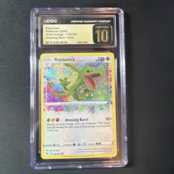 CGC PRISTINE 10 👑 | Rayquaza #138/185 | Vivid Voltage Amazing Rare Pokemon - Image 1