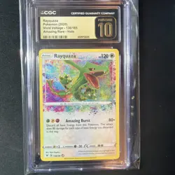 CGC PRISTINE 10 👑 | Rayquaza #138/185 | Vivid Voltage Amazing Rare Pokemon - Image 3