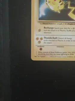 Pokemon TCG Pikachu Wizards Black Star Promos #4 Promo Regular English 1999 HP50 - Image 2