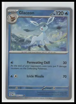 Glaceon Master Ball Prismatic Evolutions 025/131 Reverse Holo Pokemon NM B - Image 1