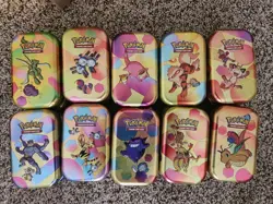 EMPTY Pokemon Scarlet & Violet 151 Mini Tins Complete Set of 10 - Image 1