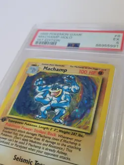 Machamp - Pokemon Base Set First 1st Edition #8 - Excellent PSA 5 - Image 3