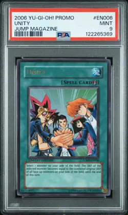 2006 YU-GI-OH! PROMO JUMP MAGAZINE #EN006 UNITY PSA 9 - Image 1