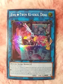 (2) YU-GI-OH! EvilTwin Ki-sikil Deal Super Rare Alliance Insight ALIN-EN052 - Image 2