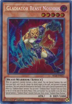 Gladiator Beast Noxious - BLLR-EN021 - Secret Rare 1st Edition x1 - Lightly Play - Image 1