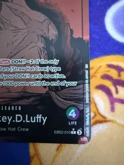 One Piece TCG English Monkey D. Luffy Leader Alternate Art EB02-010 LP - Image 2