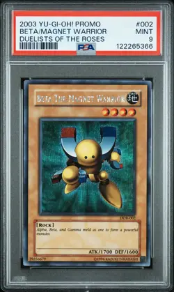 2003 YU-GI-OH! PROMO DUELISTS OF THE ROSES #002 BETA THE MAGNET WARRIOR PSA 9 - Image 1