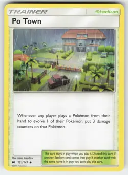 Po Town 121/147 Uncommon Burning Shadows Pokemon Near Mint - Image 1