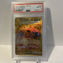 2023 Pokemon OBF En-Obsidian Flames Hyper Rare #228 Charizard EX PSA 8 - Image 4