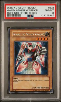 2003 YU-GI-OH! PROMO DUELISTS OF THE ROSES #003 GAMMA THE MAGNET WARRIOR PSA 8 - Image 1