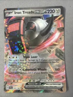 Pokemon TCG * Scarlet & Violet 143/198 Iron Treads EX DOUBLE RARE * FRESH PK - Image 1
