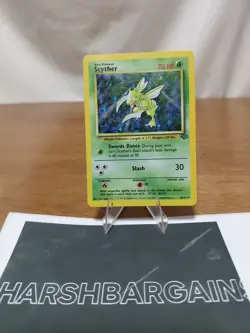 Pokemon Scyther TCG Jungle Holo Card 10/64 Unlimited Rare, LP/MP Minor Scratches - Image 1