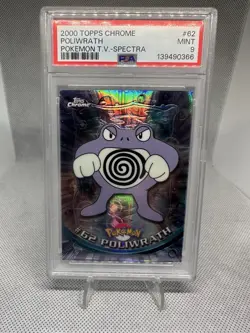 PSA 9 2000 TOPPS CHROME POLIWRATH POKEMON T.V.-SPECTRA - Image 1
