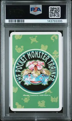 1996 Pokemon Green/Venusaur Poker Card Gastly 6 of Spades PSA 10 - Image 2