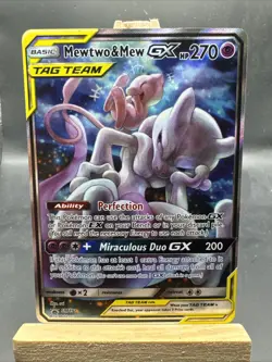 Mewtwo & Mew GX SM191 Black Star Promo Sun & Moon Tag Team Pokemon TCG 🔮 - Image 1