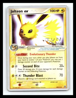 💥 Pokemon Jolteon ex World Championship Decks 109/113 Ultra Rare Stage 1 100 HP - Image 1