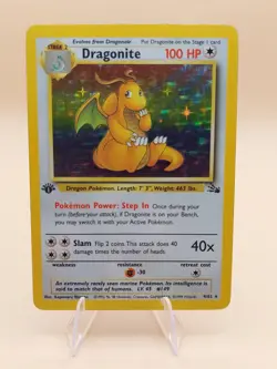 Dragonite 1st Edition Fossil 4/62 Holo Rare Pokemon Card - WOTC 1999 - Image 1