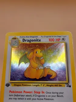 Dragonite 1st Edition Fossil 4/62 Holo Rare Pokemon Card - WOTC 1999 - Image 2