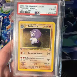Pokemon TCG Poliwrath 1st Edition Holo Neo Discovery 9/75 PSA 6 - Image 3