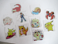Vintage 90s Pokemon Rare Ice Holo Sticker Prisim Lot of 10 - Image 2