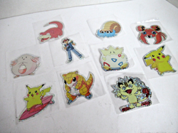 Vintage 90s Pokemon Rare Ice Holo Sticker Prisim Lot of 10 - Image 3