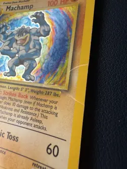 Pokemon TCG Machamp Base Set 8/102 Holo 1st Edition Holo Rare DAMAGED MP - Image 3