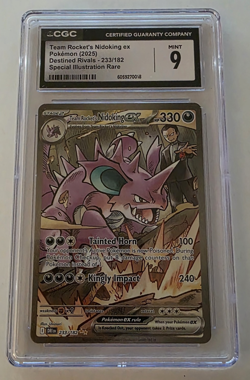 Team Rocket's Nidoking ex SIR - GRADED CGC 9 - #233/182 Pokemon: Destined Rivals - Image 1