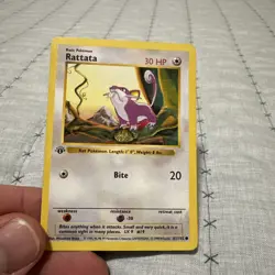 Pokemon Rattata 061/102 First Edition Base Set (Shadowless) Regular - Image 1